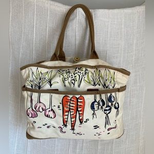 Garden Cloth Tote Bag with Cute Veggie Print - Fun and Functional!